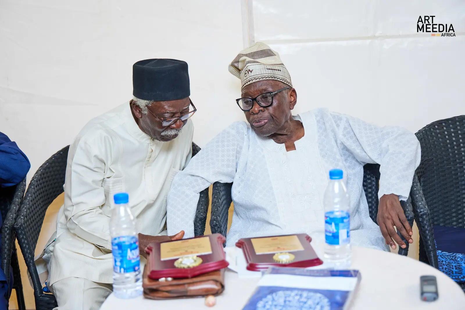 Bruce Onobrakpeya and Late Timothy Fasuyi I